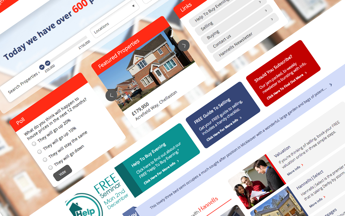 to the new www.hannells.co.uk Estate Agents in Derby Hannells